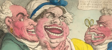 A French dentist showing his artificial teeth Thomas Rowlandson (1811) Detail